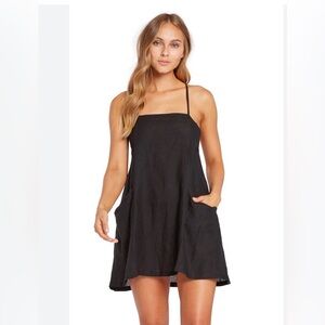 Vitamin A Black Linen Dress